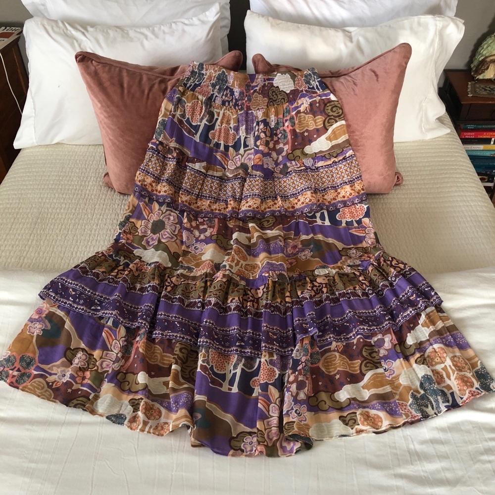 Spell Dancing Valley Ra Ra Maxi Skirt in Violet - Size Large - Picture 3 of 8